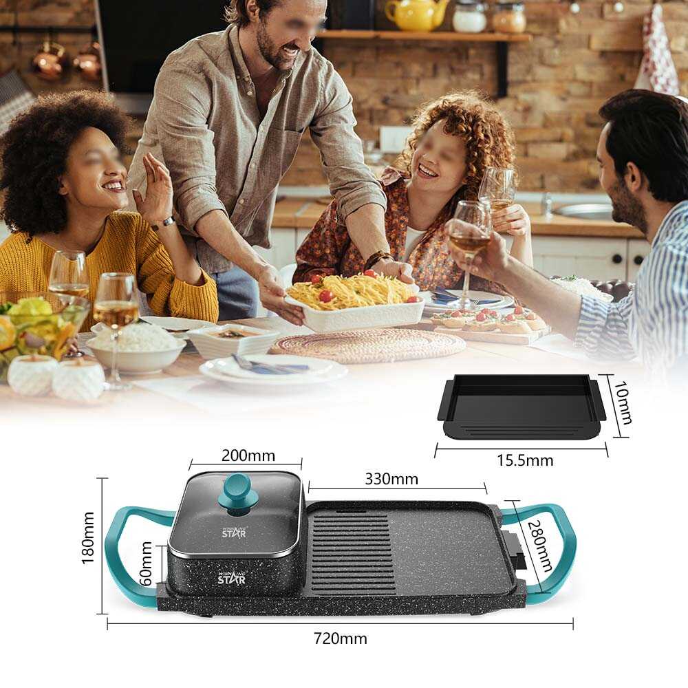 Winning Star ST-9814 2 az 1-ben Elektromos grill és fözőedény , tapadásmentes felület