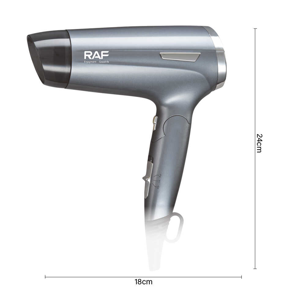Raf R.464 Professzionális Összecsukható Hajszárító – 1600W, Ionos technológiával