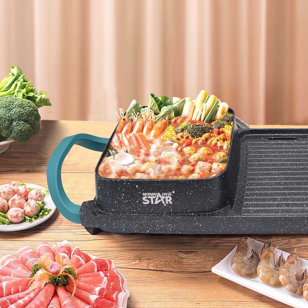 Winning Star ST-9814 2 az 1-ben Elektromos grill és fözőedény , tapadásmentes felület