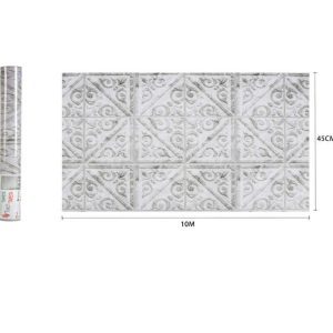 Antikolt Mediterrán Díszcsempe Mintás Öntapadós Tapéta 45cm x 10m - Torch