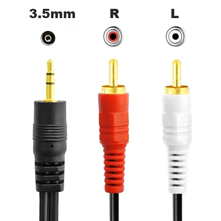 3 méteres Audio kábel (RCA) 3m Aigostar - Image 4