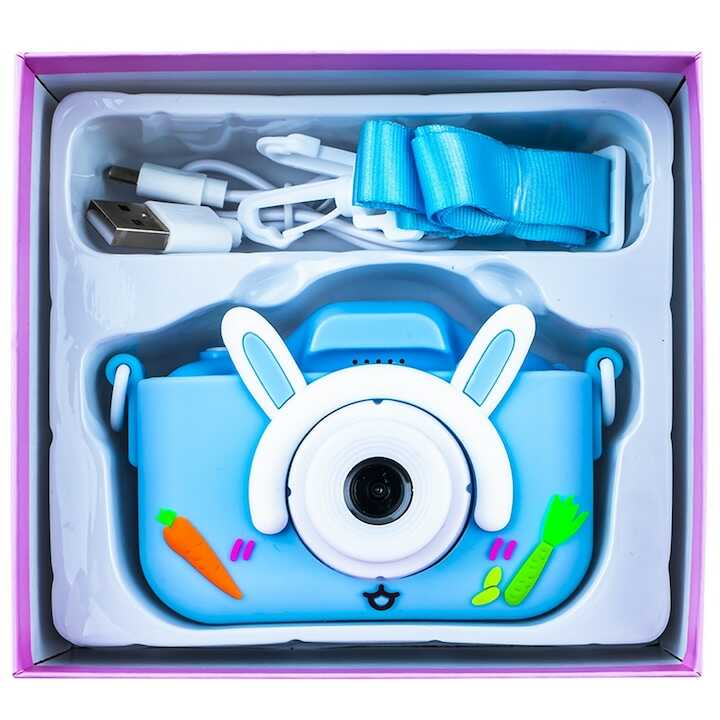 Digitális fényképezőgép gyerekeknek - Újratölthető fényképezőgép játékokkal és interaktív képernyővel-