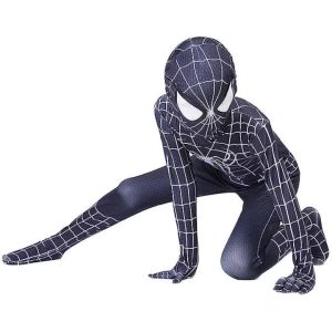 Fekete Pókember jelmez gyerekeknek Álarcal