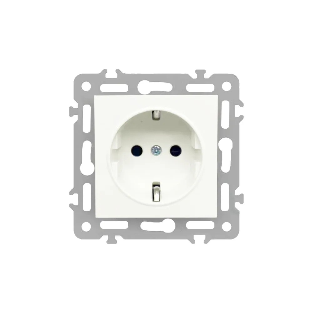 Süllyeszthető földelt hálózati aljzat Fali Konnektor 16A 250V fehér Extra Star - Image 2