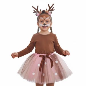 Prémium Erdei őzike jelmez tüll szoknyával és fejdisszel