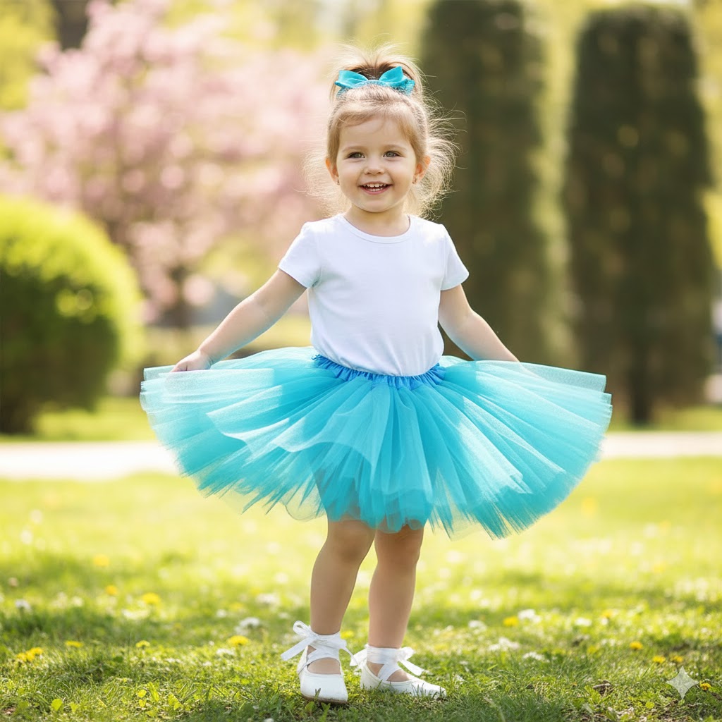 Égszínkék "Tündérálom" Tüllszoknya – Vidámság és Kényelem Kislányoknak