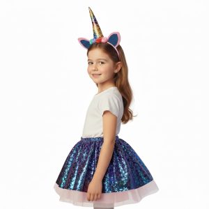 Varázslatos Unikornis-Hableány Jelmez Szett kék színben