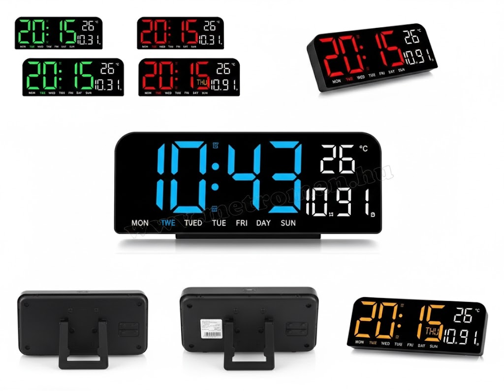 Multicolor Slim Horizon – Digitális Ébresztőóra és Környezeti Monitor
