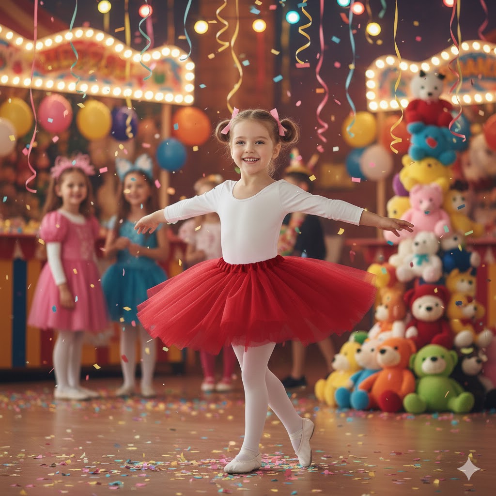 Tündér Tüll szoknya gyerekeknek piros