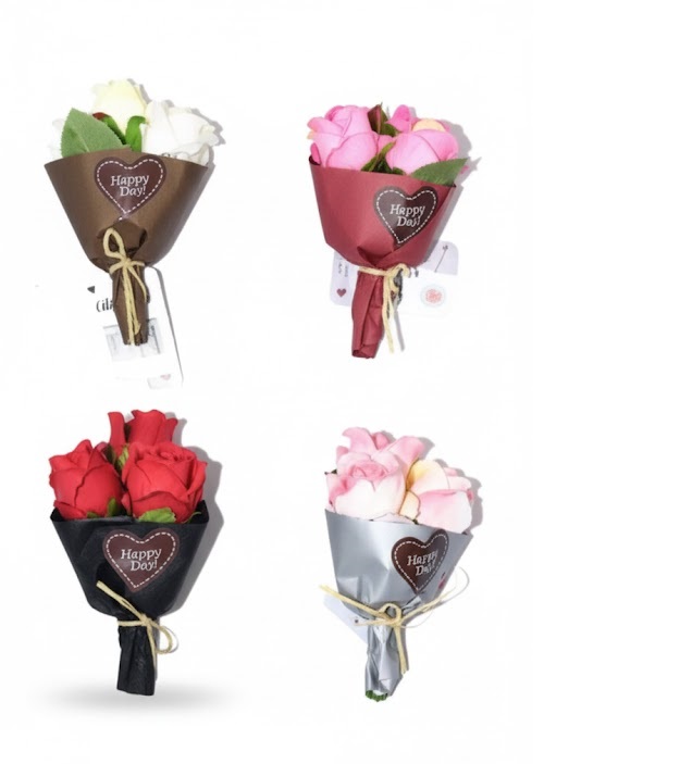 Mini rózsacsokor szett 12 db / cs 11 cm