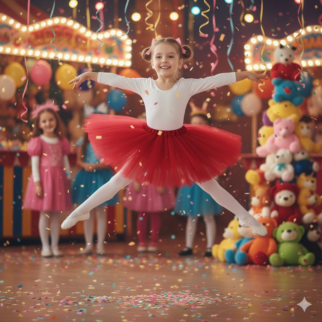 Tündér Tüll szoknya gyerekeknek piros