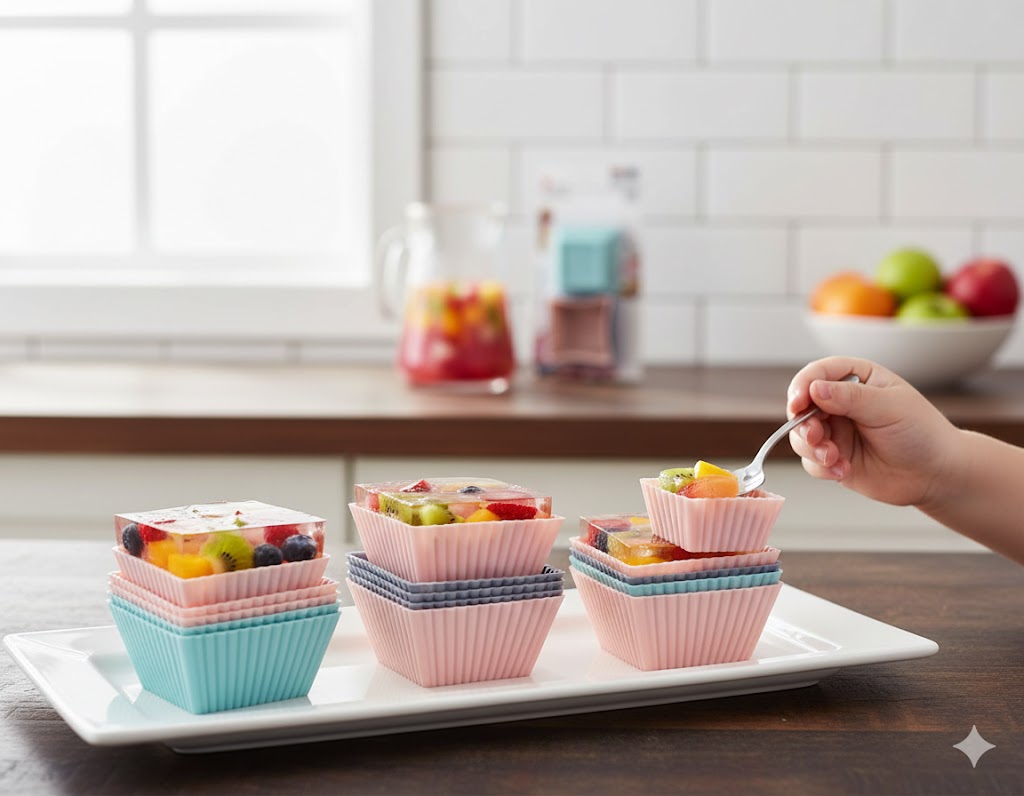 Szögletes szilikon muffin sütőforma készlet 6.5x3cm Torch