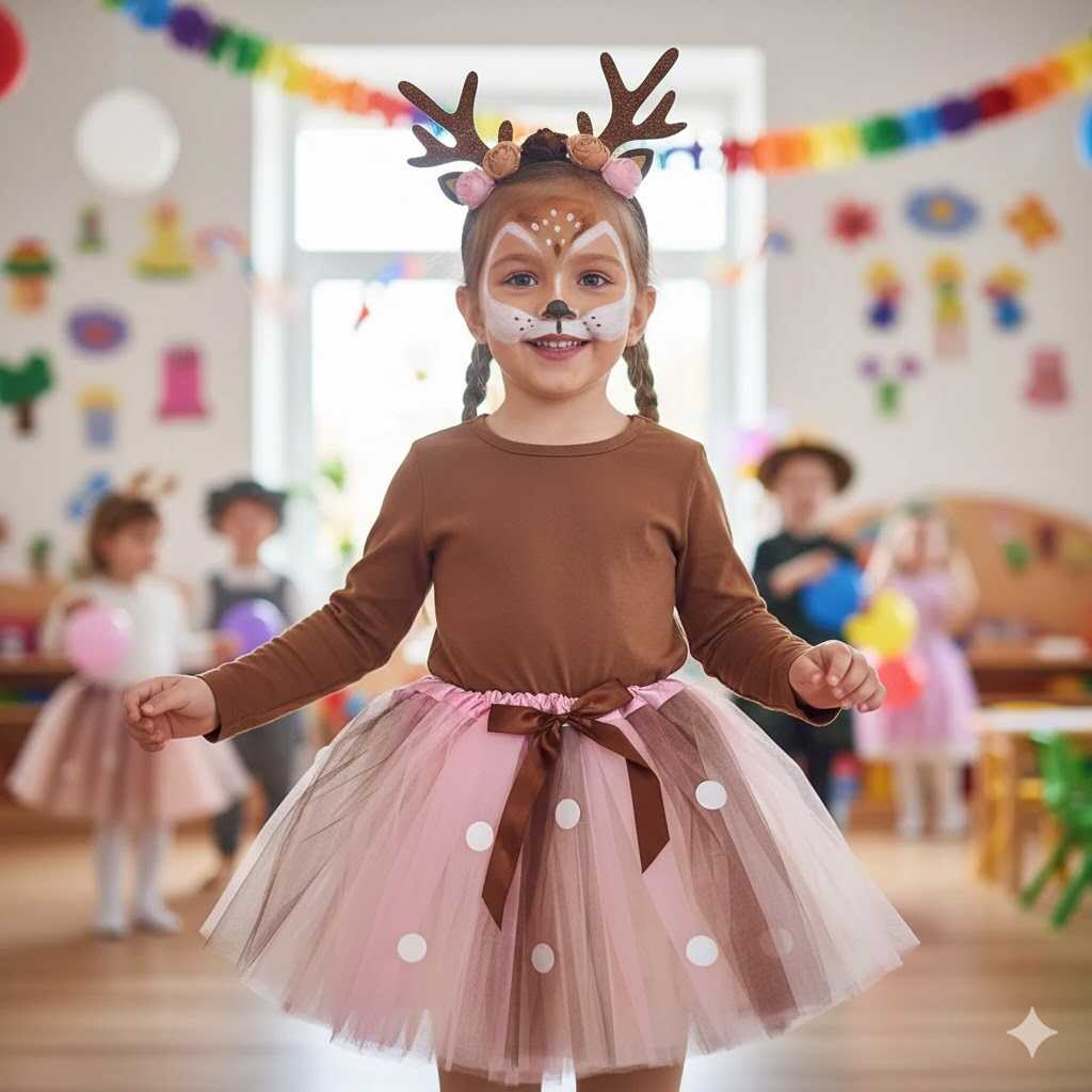 Prémium Erdei őzike jelmez tüll szoknyávaé és fejdisszel