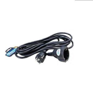 5 méteres lengő hosszabbító kábel gyermekvédelemmel hálózati 3G 1.5 mm2 230V/50Hz IP20 beltéri fekete Extra Star