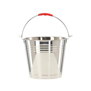 Klasszikus Rozsdamentes Acél Mini Vödör Ergonomikus Fogantyúval - 1,2 Liter