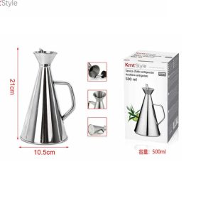 Rozsdamentes cseppmentes olajadagoló és ecetkiöntő 500ml Kmt Style