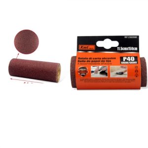 Csiszolópapír tekercs 11,5 cm x 150 cm, P40 szemcsézet, száraz és nedves csiszoláshoz - Kmt Tools