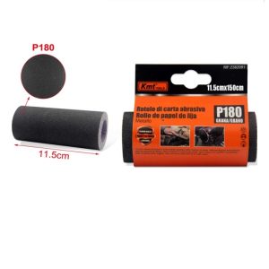 Csiszolópapír tekercs 11,5 cm x 150 cm, P180 szemcsézet, száraz és nedves csiszoláshoz - Kmt Tools