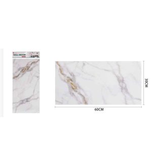 Prémium Arany-Szürke Márványmintás Öntapadós Csempematrica 60cm x 30cm