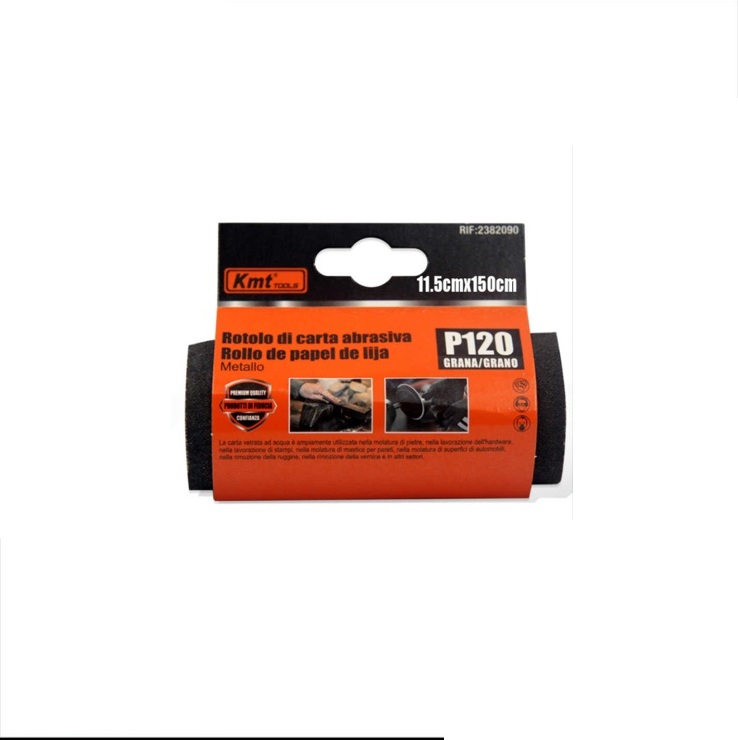 Csiszolópapír tekercs 11,5 cm x 150 cm, P120 szemcsézet, fémhez és fához - Kmt Tools - Image 4