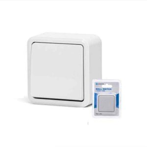 Egypólusú falon kívüli villanykapcsoló 10A 250V fehér Aigostar