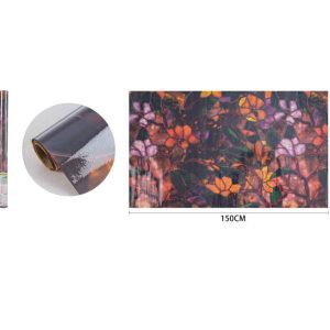 Színes Virágmintás Statikus Üvegmatrica 45cm x 150cm