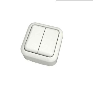 Kettes falon kívüli váltókapcsoló (csillárkapcsoló) 10X 250V beltéri fehér Extra Star