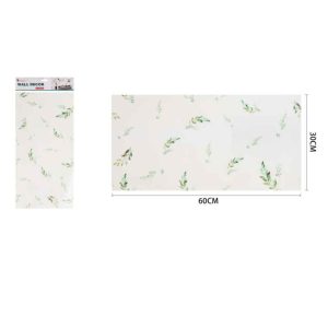 Üde Zöld Leveles Öntapadós Fali Dekoráció 60cm x 30cm