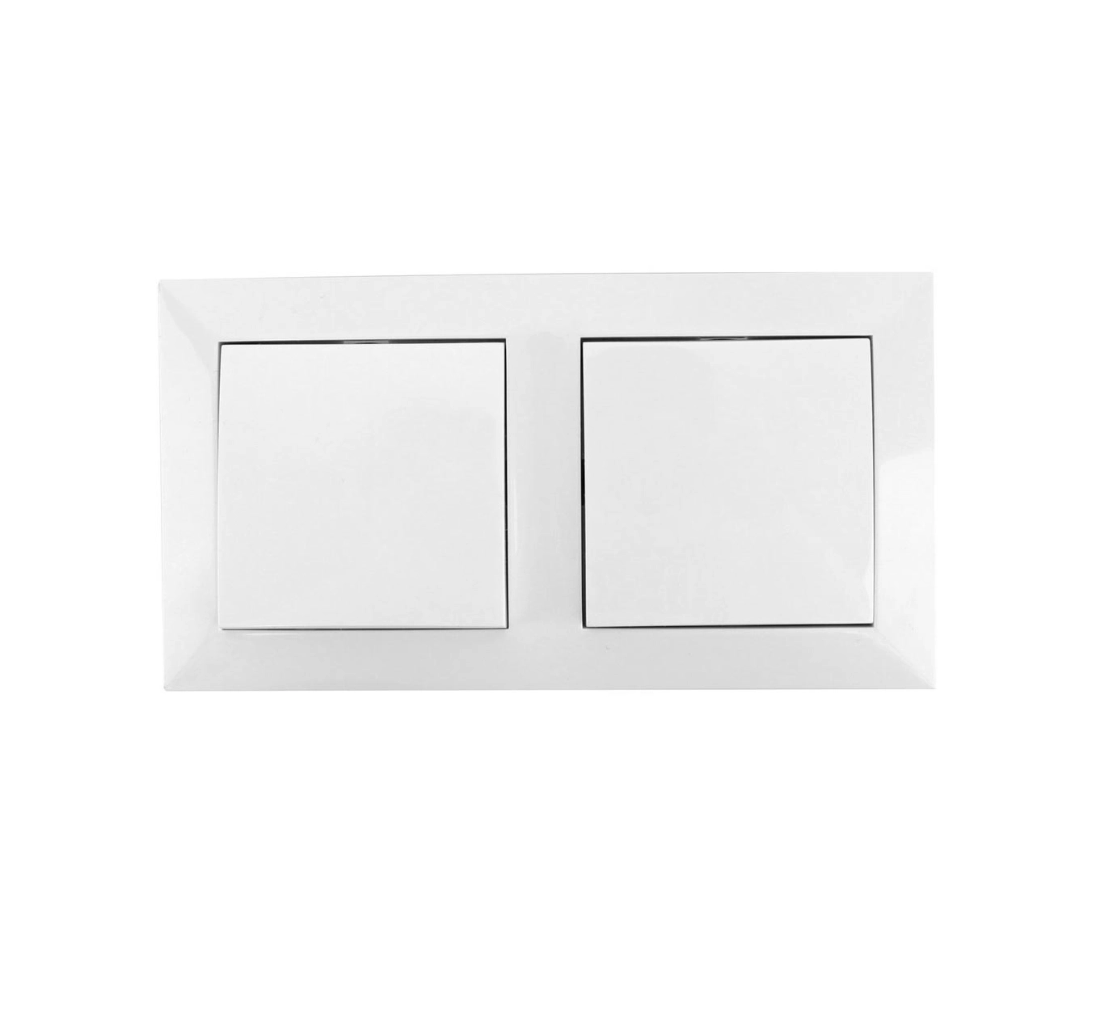 Kettős süllyeszthető váltókapcsoló 10A 250V fehér Aigostar