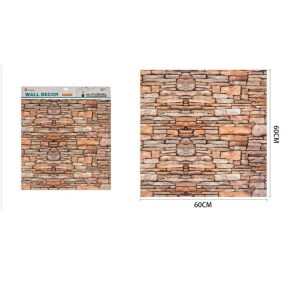 Rusztikus Terméskő Mintás Öntapadós Csempematrica 60cm x 60cm