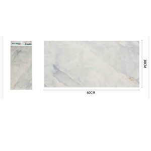 Látványos Kékes-Szürke Márványmintás Öntapadós Csempematrica 60cm x 30cm