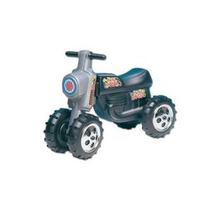 Lábbal hajthatós 4 kerekű cross motor, 58x27x40 cm , szürke-fekete