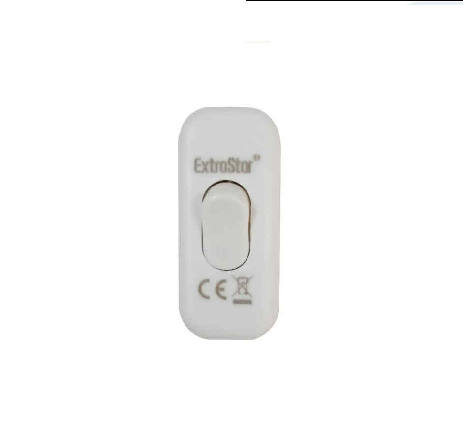 Vezetékre szerelhető kapcsoló Max. 575W 2.5A 230V beltéri fehér Extra Star